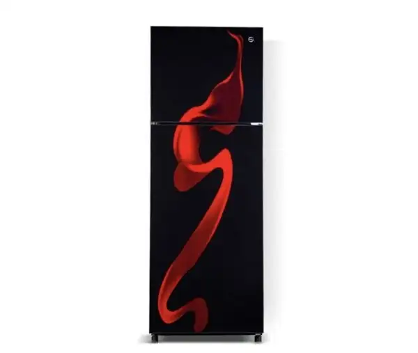Pel Refrigerator PRL-21950 Curved Glass Door Red Blaze