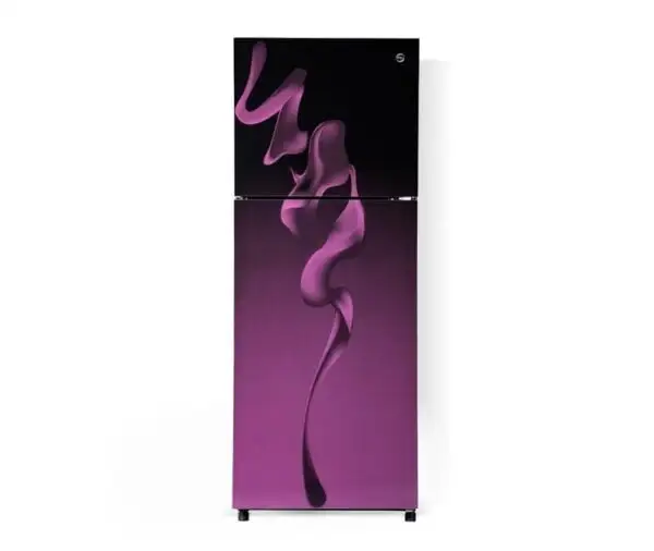 Pel Refrigerator PRL-6350 Curved Glass Door Purple Blaze