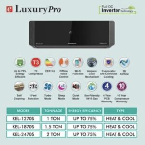 Kenwood Ac E Luxury Pro KEL-1270S 1 Ton AC Powerful & Energy-Efficient Cooling 2025